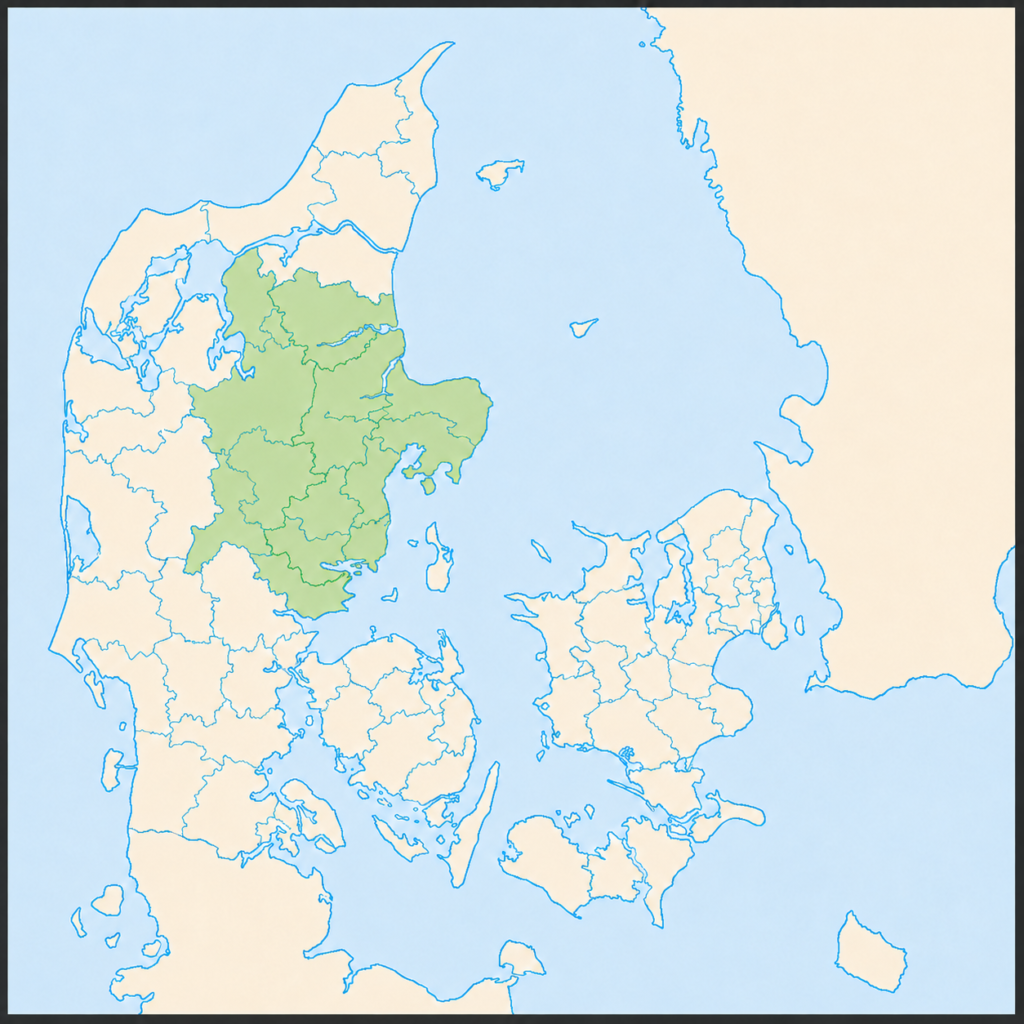 Visning af de forskellige byer hvor vi tilbyder service på danmarkskortet. 